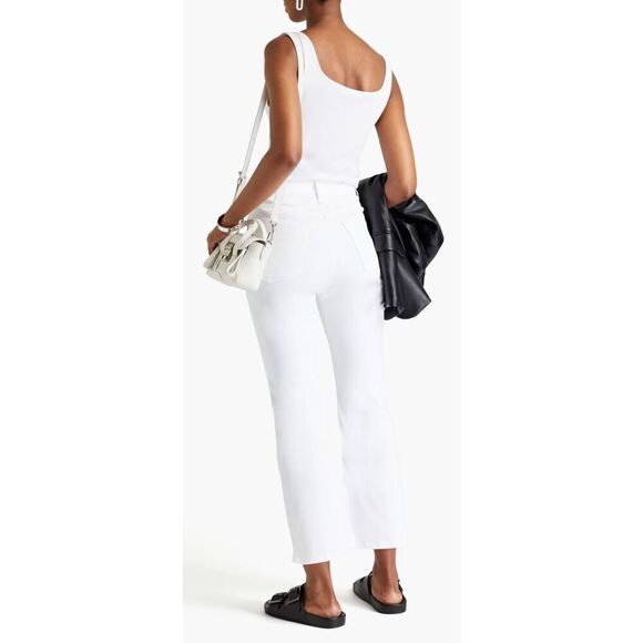 RAG & BONE Casey high-rise kick-flare jeans in White NWT Size 24 - Picture 3 of 10